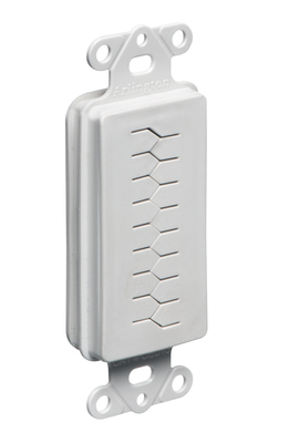 Arlington Fittings CED130 Arlington CED130 1-Gang Cable Entry Device With Slotted Cover; White