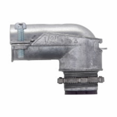 Cooper Crouse-Hinds 1746DC Midwest 1746DC Insulated 90 Degree FMC Connector; 3-1/2 Inch, Die-Cast Zinc, Squeeze x MNPT
