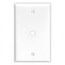 Cooper Wiring 2159W-BOX 1-Gang Telephone/Coaxial Wallplate; Screw Mount, Thermoset, White