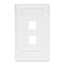 Hubbell Premise Wiring IFP12W Hubbell Premise IFP12W iStation&trade; 1-Gang Standard IFP Faceplate; Flush, (2) Port, ABS, White
