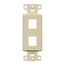 Hubbell Wiring Device-Kellems NS612I Hubbell Wiring NS612I 1-Gang Decorator Frame; Box/Wall/Strap, (2) Port, Keystone, High Impact Resistant Thermoplastic, Ivory