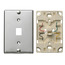 Hubbell Wiring Device-Kellems NS723SS Hubbell Wiring NS723SS NetSelect&reg; Telephone Wall Jack; 6P4C, Stainless Steel