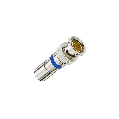 Ideal 92-705 Ideal 92-705 InSITE&trade; BNC Compression Connector, RG6/6Q RTQ&trade; and Plenum 6/6Q RTQ&trade;, Brass, Nickel Plated