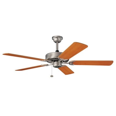 Kichler Lighting 339010NI Kichler 339010NI Sterling Manor Collection Ceiling Fan; 52 Inch, Brushed Nickel, 52 Inch