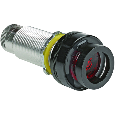 Killark Elec Mfg GO23-R23C Killark GO23-R23C G Series - Aluminum Short 120V Pilot Light Operator - Red Lens With Blank Nameplate