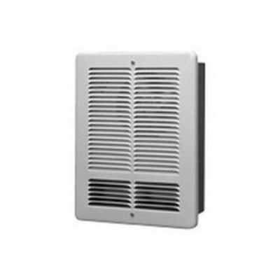 King Electrical W2420-T King Electrical W2420-T Fan Forced Wall Heater With Single Pole Thermostat Kit; 240 Volt, 2000 Watt, Wall Mount, Nickel Chromium Alloy Wire Heating Element, 22 Gauge Galvanized Steel, Bright White, Epoxy Powder-Coated