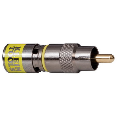Klein Tools VDV813-614 Klein Tools VDV813-614 RG6/6Q Universal RCA Compression Connector; Yellow, 35/Pack