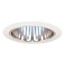 Juno Lighting 27C-WH Ceiling Mount 6 Inch Tapered Cone Trim; Insulated, Clear Alzak, White Trim
