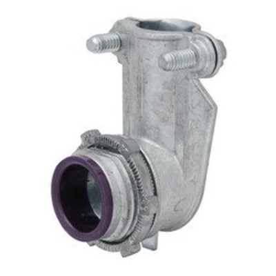 Madison IL-110-2 Madison IL-110-2 90 Degree Squeeze Box Connector With Insulated Throat; 3/4 Inch, Die-Cast Zinc, MNPT