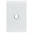 Mulberry 86581 Standard Size 1-Gang Wallplate; 3.281 Inch Box Mount, Painted Steel, White