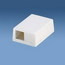 Panduit CBXJ2WH-A Mini-Com&reg; Low Profile Surface Mount Box; ABS, White, (2) Port