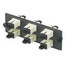 Panduit FAP6WEIDSC Opticom&reg; SC Fiber Adapter Panel; Rack/Wall Mount, Multimode, 6 Duplex Fibers, Electric Ivory/Black