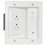 On-Q HT2102-WH-V1 Recessed Wallplate TV Connection Kit; 125 Volt AC, In-Wall Mount, White