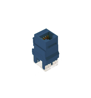 Pass & Seymour Inc WP3450-BE On-Q WP3450-BE Category 5e RJ45 Keystone Connector; Vertical Mount, 8P8C, Blue