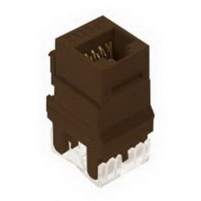 Pass & Seymour Inc WP3450-BR On-Q WP3450-BR Category 5e RJ45 Keystone Connector; Vertical Mount, 8P8C, Brown