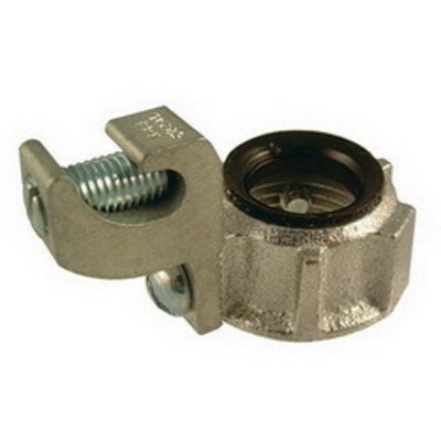 RACO 1214 Hubbell Electrical / RACO 1214 Insulated Grounding Bushing With Lug; 1 Inch, Threaded x Screw, Malleable Iron
