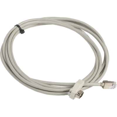 Square D by Schneider Electric 990NAA21510 Square D 990NAA21510 Terminal Programming Cable, 10.01 ft Cable, T & PC Side Connection