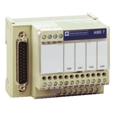 Square D by Schneider Electric ABE7CPA410 Square D ABE7CPA410 Interface Connection Sub Base, 4-Analog Channel, 2000 V, Screw Terminal