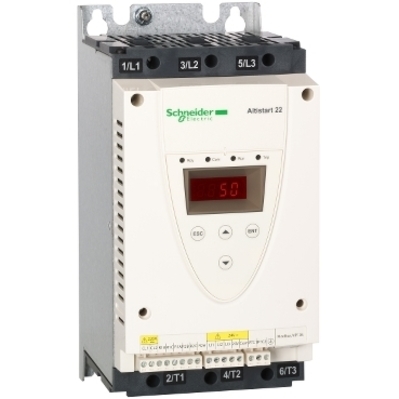Square D by Schneider Electric ATS22D17S6 Square D ATS22D17S6 Stop Unit Soft Starter, 230 VAC Control Circuit, 600 VAC Main, 14 A, IP20, 3-Phase