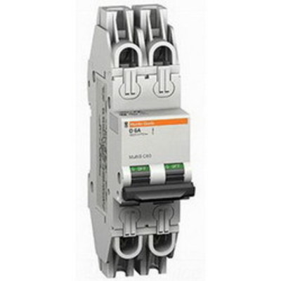 Square D by Schneider Electric MGN61321 Schneider Electric / Square D MGN61321 Multi 9&trade; Supplementary Protector; 20 Amp, 480Y/277 Volt AC, 2-Pole, DIN Rail Mount