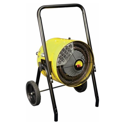 TPI FES15243E TPI/Raywall FES15243E Heat Wave&trade; FES Series Fan Forced Finned Tubular Portable Electric Salamander Heater; 240 Volt, 36 Amp, 3 Phase, 15 kilowatt, 800 cfm, 50/60 Hz, Ceiling/Wall Mount, Yellow
